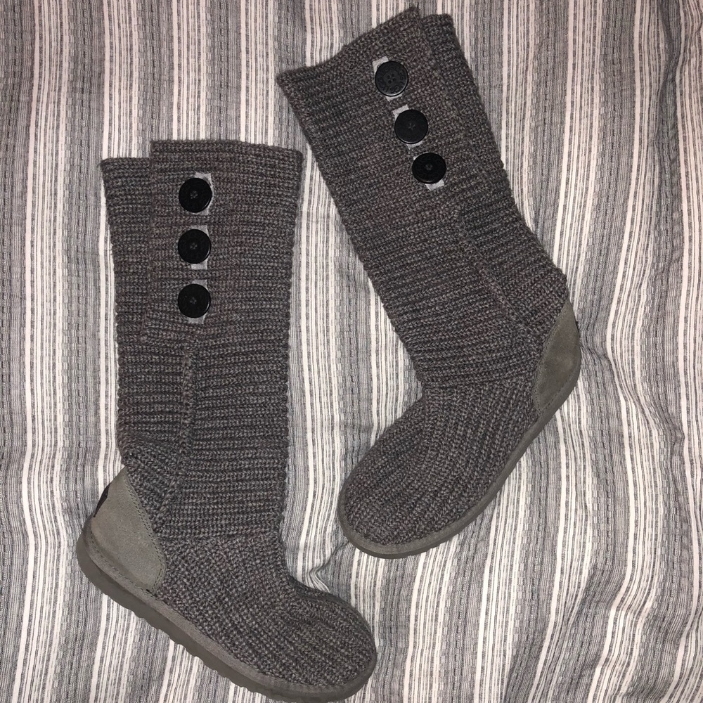 UGG Women’s Classic Cardy Tall Boots! Grey! Size 8
